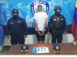 Detienen a hombre con marihuana en Puerto Cumarebo