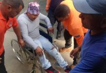 Motorizado deslizó en Pueblo Nuevo