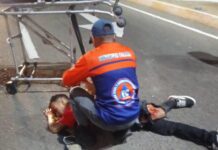 Falleció motorizado al chocar con brocal divisoria en la Intercomunal Alí Primera