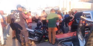 Punto Fijo| Fotos|Cuatro lesionados dejó colisión de moto y carro