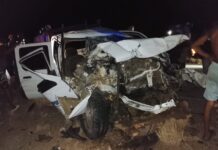 Fotos| Colisión entre moto y camioneta en la Falcón – Zulia dejó cuatro lesionados