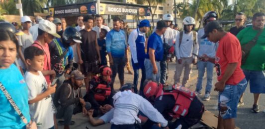 Tucacas| Colisión entre moto y camioneta