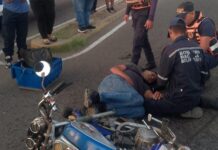 Carirubana| Colisión entre moto y vehículo en Bella Vista dejó un lesionado