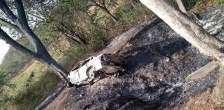 GN falleció calcinado al chocar su vehículo contra un árbol