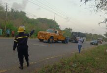 Tocópero| Choque entre colectivo y volteo dejó cuatro lesionados