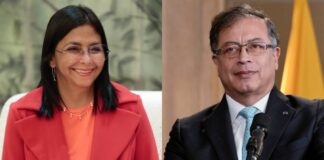 Delcy Rodríguez acordó con Gustavo Petro realizar Encuentro Binacional Delcy Rodríguez acordó con Gustavo Petro realizar encuentro binacional