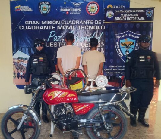 Coro| Detenidos un adolescente y un adulto por hurto y daños a la propiedad