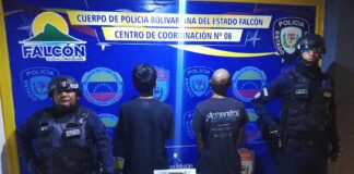 Municipio Silva| Dos detenidos con droga