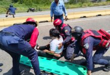 Municipio Silva| Mujer cayó de una moto