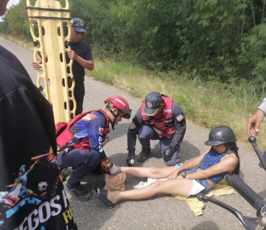 Municipio Silva| Mujer resultó lesionada en deslizamiento de moto