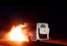 Valencia| Motorizado fallece calcinado tras colisionar contra un autobús