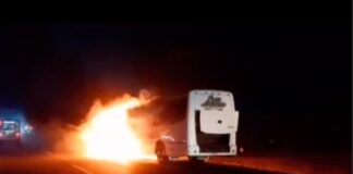 Valencia| Motorizado fallece calcinado tras colisionar contra un autobús