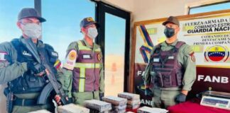 Municipio Silva| Incautan 26 panelas de cocaína