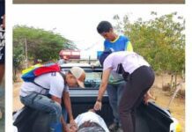 Municipio Federación| lesionado camillero en deslizamiento de moto