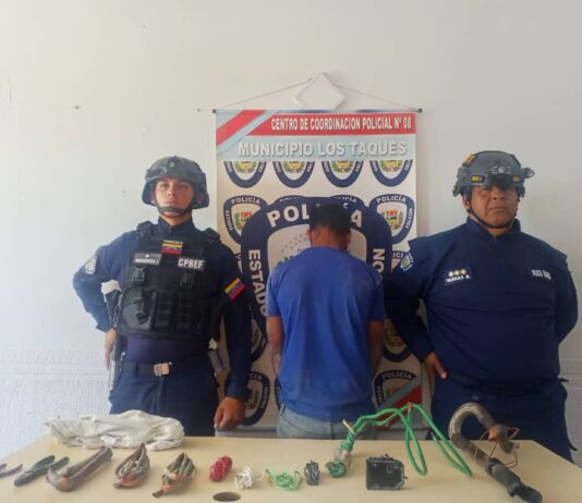 Municipio Los Taques| Capturan a «El Topo» en flagrancia dentro de un centro comercial