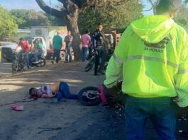 Carabobo| Colisión de motos deja un fallecido y un herido
