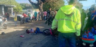 Carabobo| Colisión de motos deja un fallecido y un herido