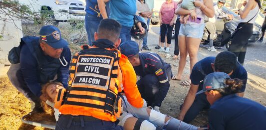Punto Fijo| Lesionada motorizada en accidente
