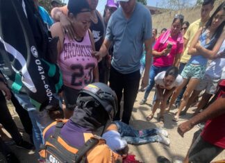 Coro| Vídeo| Motorizado murió en deslizamiento de moto