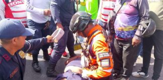 Coro| Motorizado se produjo una herida abierta en la pierna