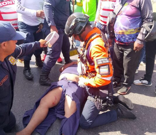 Coro| Motorizado se produjo una herida abierta en la pierna