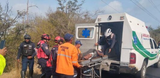 Municipio Silva| motorizado sufrió poliltraumatismos