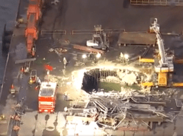 Desplome de andamio de 40 metros dejó varios obreros heridos y un desaparecido Desplome de andamio de 40 metros dejó varios obreros heridos y un desaparecido