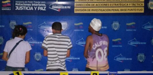 Punto Fijo| Tres detenidos por robo y amenaza a la vida
