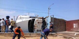 Punto Fijo| Vídeo| Vuelco de gandola dejó un lesionado