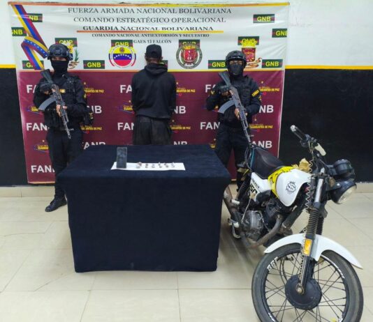 Municipio Carirubana| Conas-13 captura a microtraficante con amplio prontuario