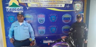 Municipio Silva| Motorizado al ver comisión policial salió corriendo y dejó la moto abandonada
