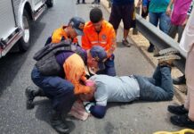 Punto Fijo| Motorizado ebrio deslizó en la Redoma El Sabino