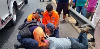 Punto Fijo| Motorizado ebrio deslizó en la Redoma El Sabino