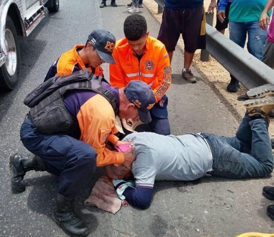 Punto Fijo| Motorizado ebrio deslizó en la Redoma El Sabino