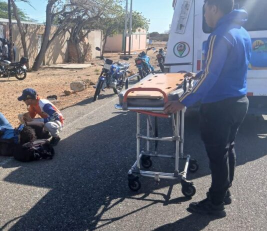 Municipio Falcón| Pareja de motorizado deslizó en Yabuquiva