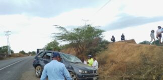 Municipio Zamora| Camioneta volcó en Santa Juana