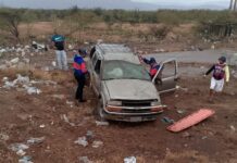 Coro| Vuelco de vehículo en el kilómetro 7