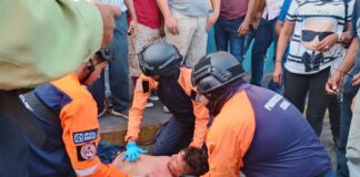 Punto Fijo| Colisión entre moto y vehículo dejó dos lesionados