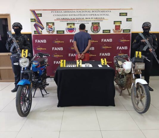 Municipio Mauroa| Detienen a «El Orejita» con cartuchos y dos motos