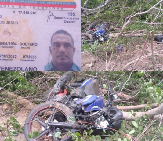 Municipio Colina| Fallecido en deslizamiento de moto