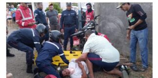 Tocópero| Motorizado chocó contra una pared