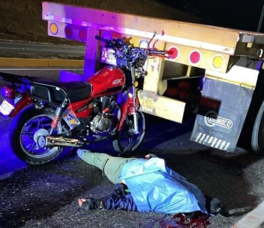 Lara| Motorizado perdió la vida al chocar con una gandola