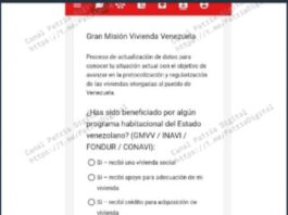 Patria inició registro de beneficiarios de la Gran Misión Vivienda Venezuela