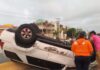 Municipio Silva| Camioneta volcó en la Morón-Coro