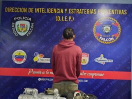 Coro| Detenido por comercializar objetos provenientes del delito