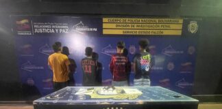 CORO| Cuatro detenidos por robo