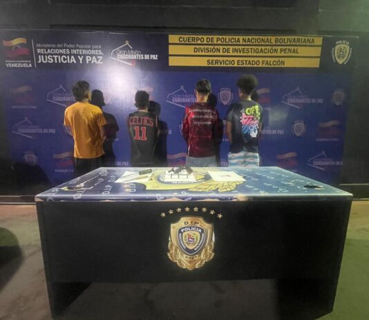 CORO| Cuatro detenidos por robo