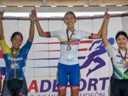 La coriana Misel Gómez ganó medalla de bronce en el Campeonato Nacional de Pista Juvenil y Élite