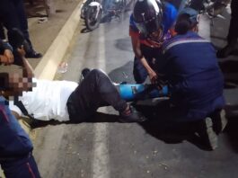 Coro| Lo sorprendió un perro y lo tumbó de la moto