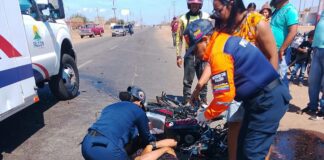 Coro| Motorizados colisionaron y este es el resultado